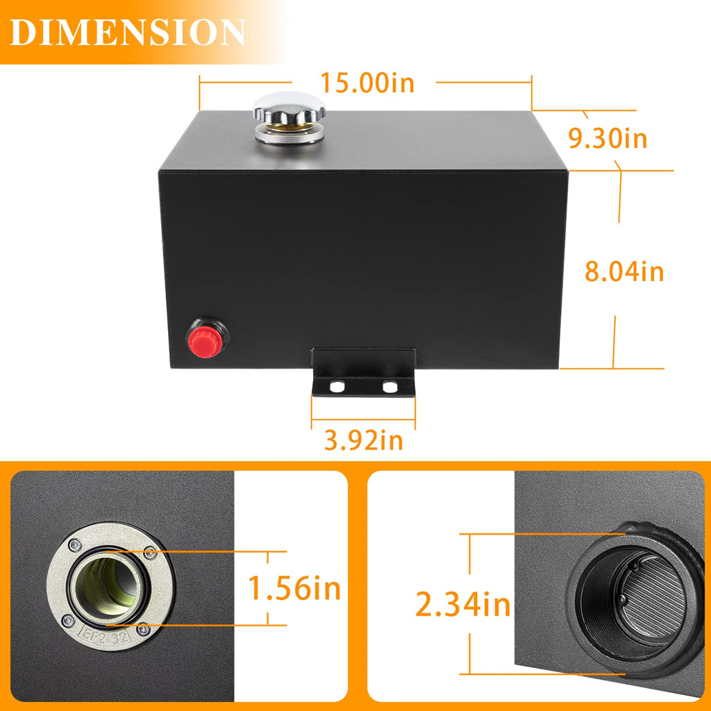 5 Gallon 14 Gauge Steel Hydraulic Fluid Reservoir Tank U554