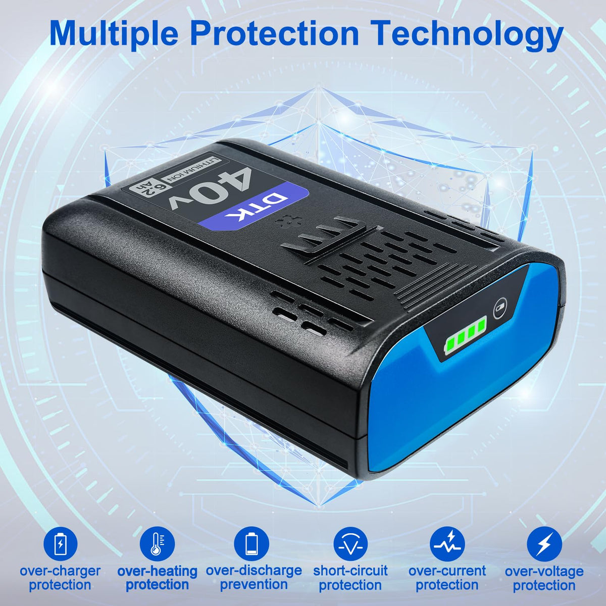 40V 6200mAh Cordless Power Tool Battery P76222