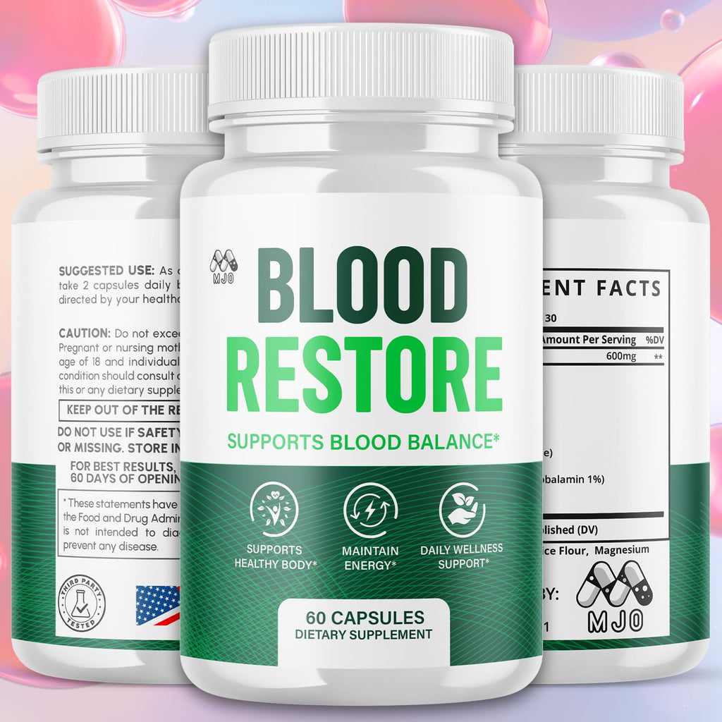 3 Pack Blood Restore Capsules 180 Capsules V645