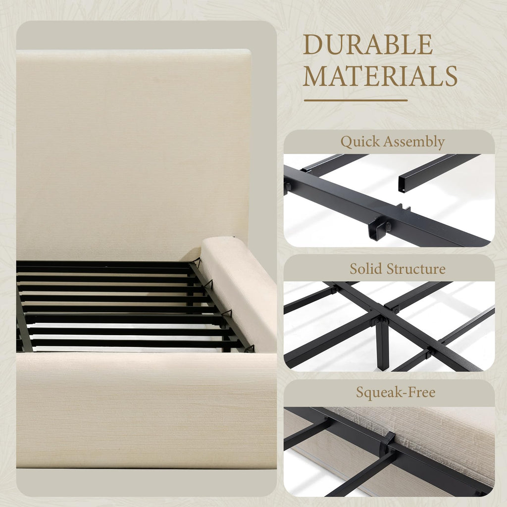 Queen Size Upholstered Bed Frame L3637