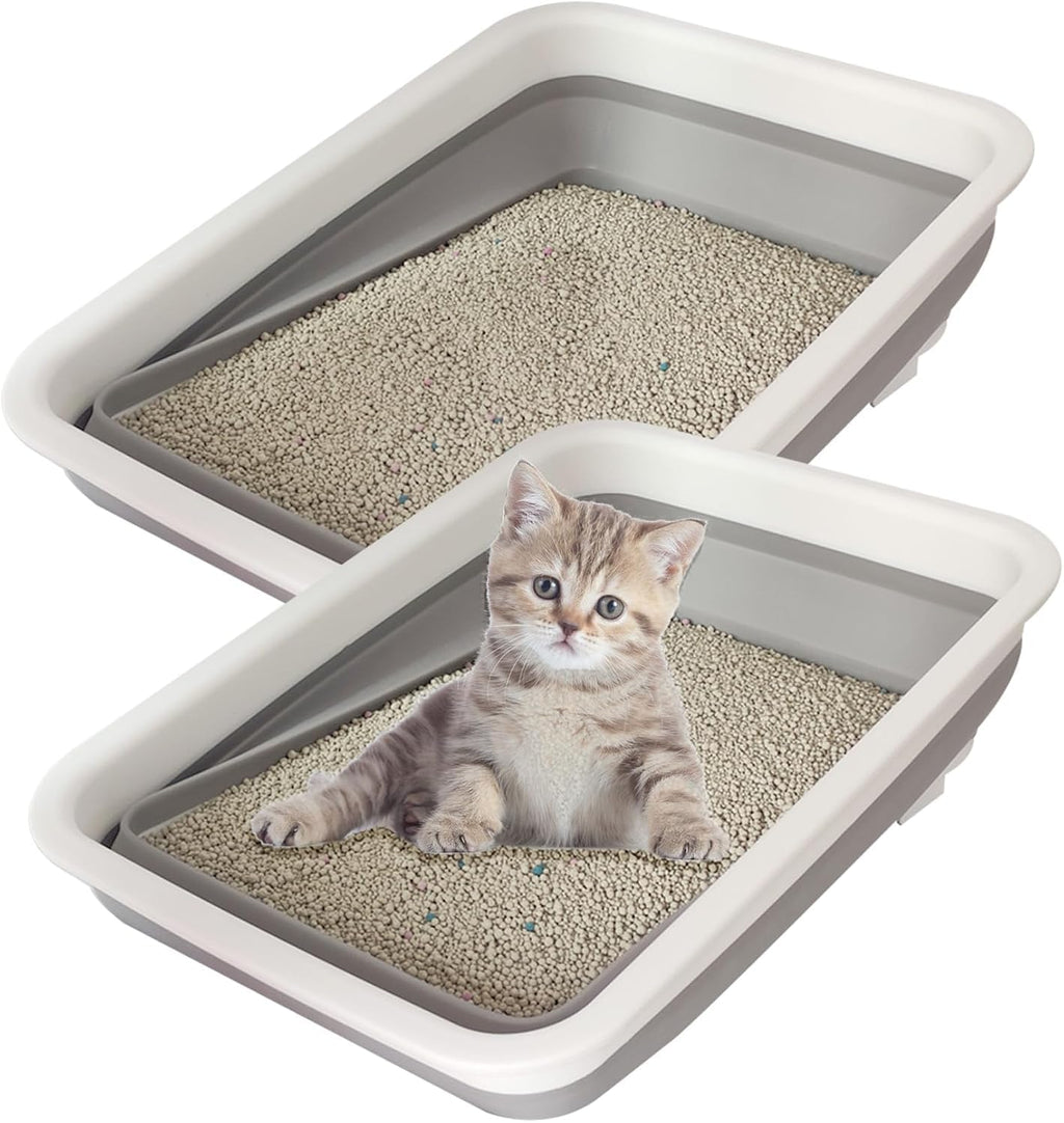 Collapsible Low Entry Small Cat Litter Box L65442