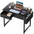 32" Black Computer Desk with Drawers J611566