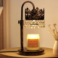 Candle Warmer Lamp with Timer Dimmer Adjustable Height Black Gold Brushed X50479