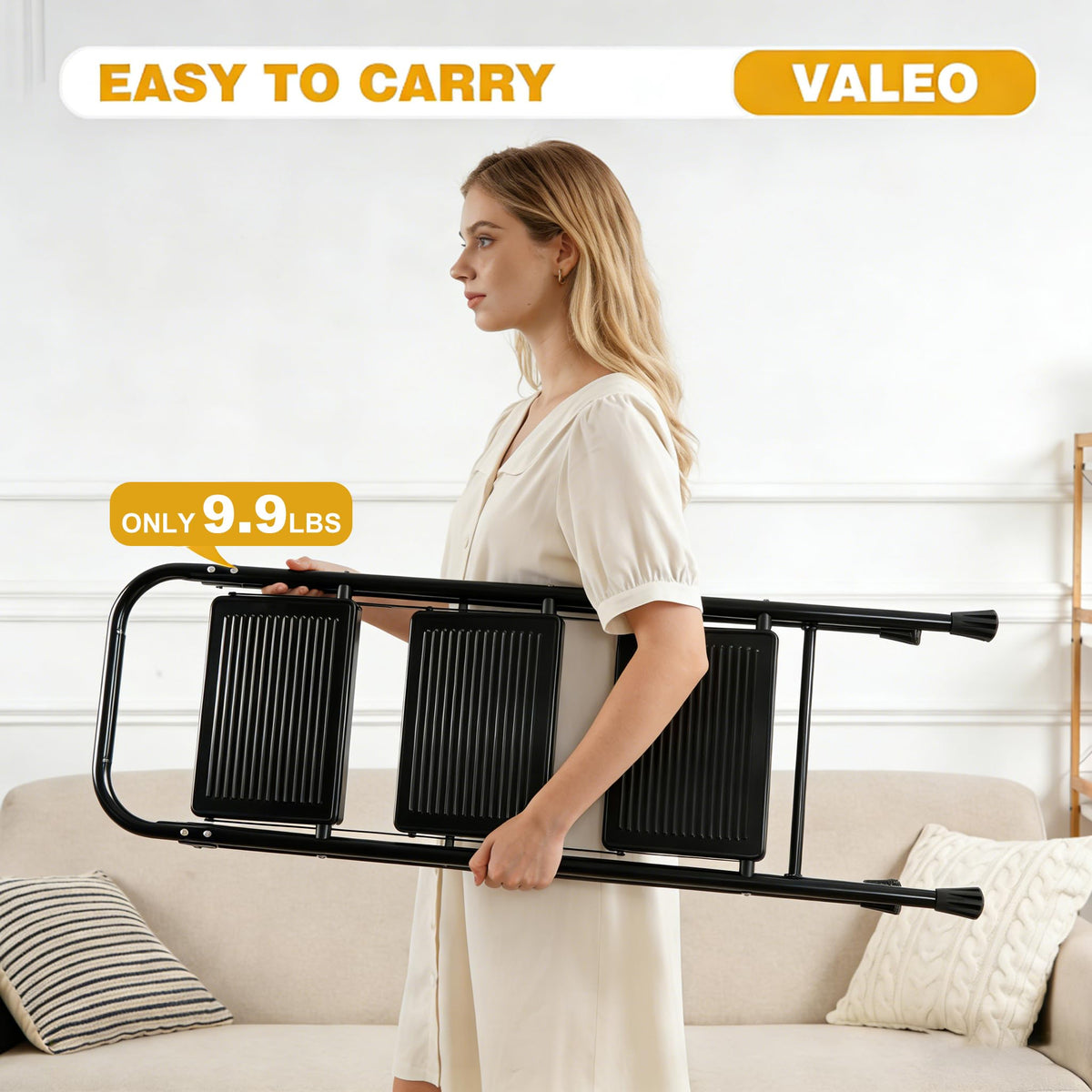 3 Step Folding Ladder with Anti-Slip Pedal I6436