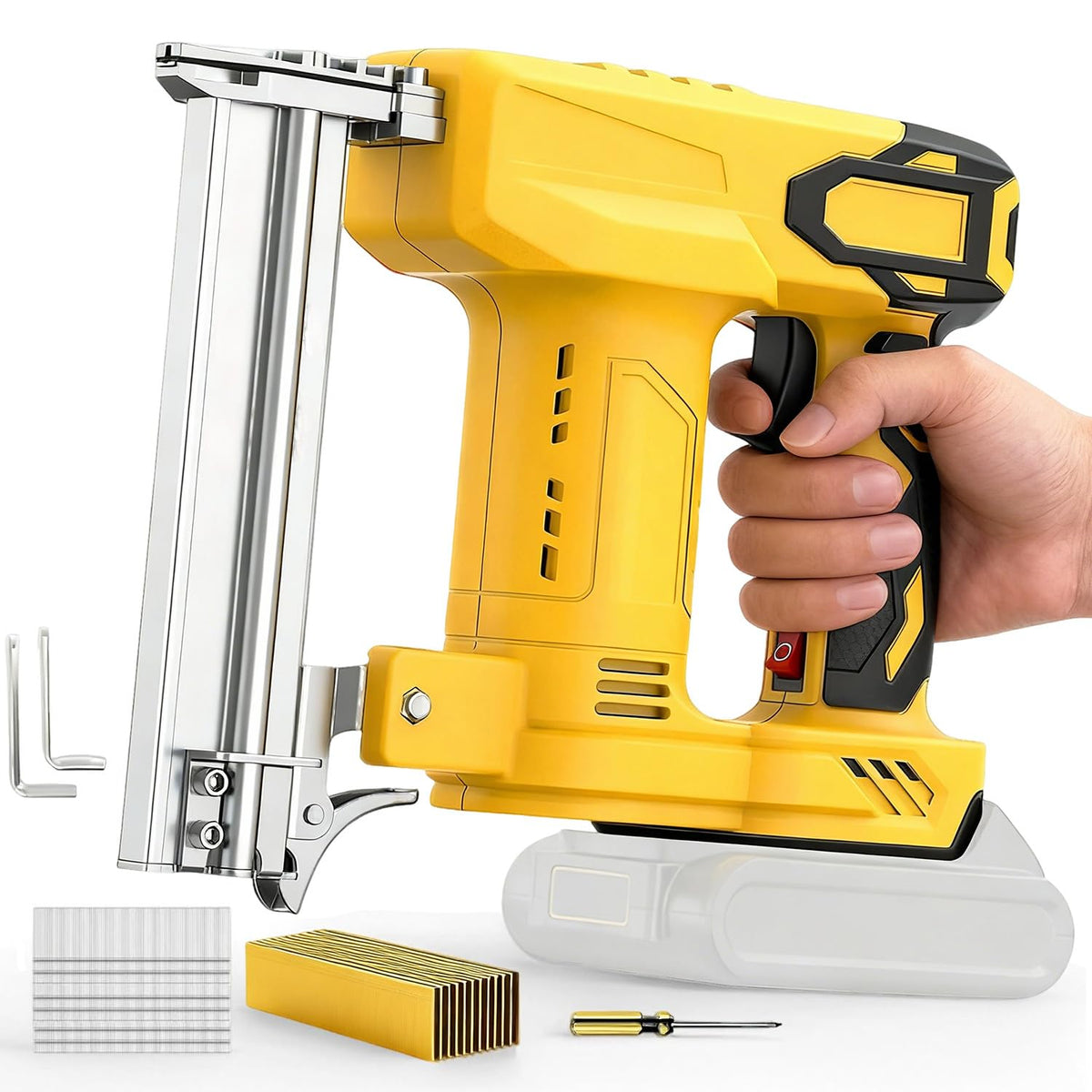 2 in 1 Cordless Brad Nailer 18 Gauge Electric Nail Gun Q917815