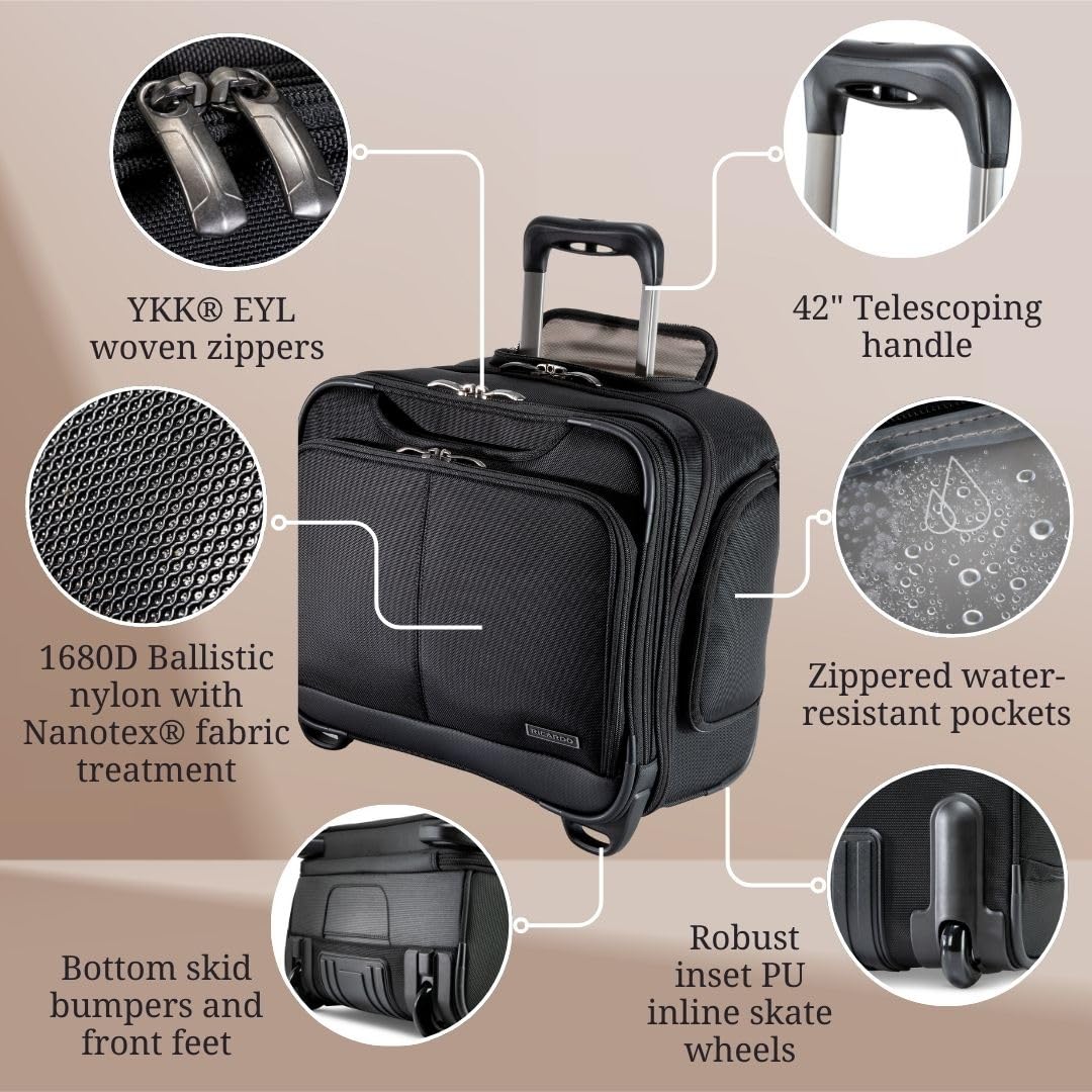Softside Rolling Laptop Carry-On Luggage Y171611