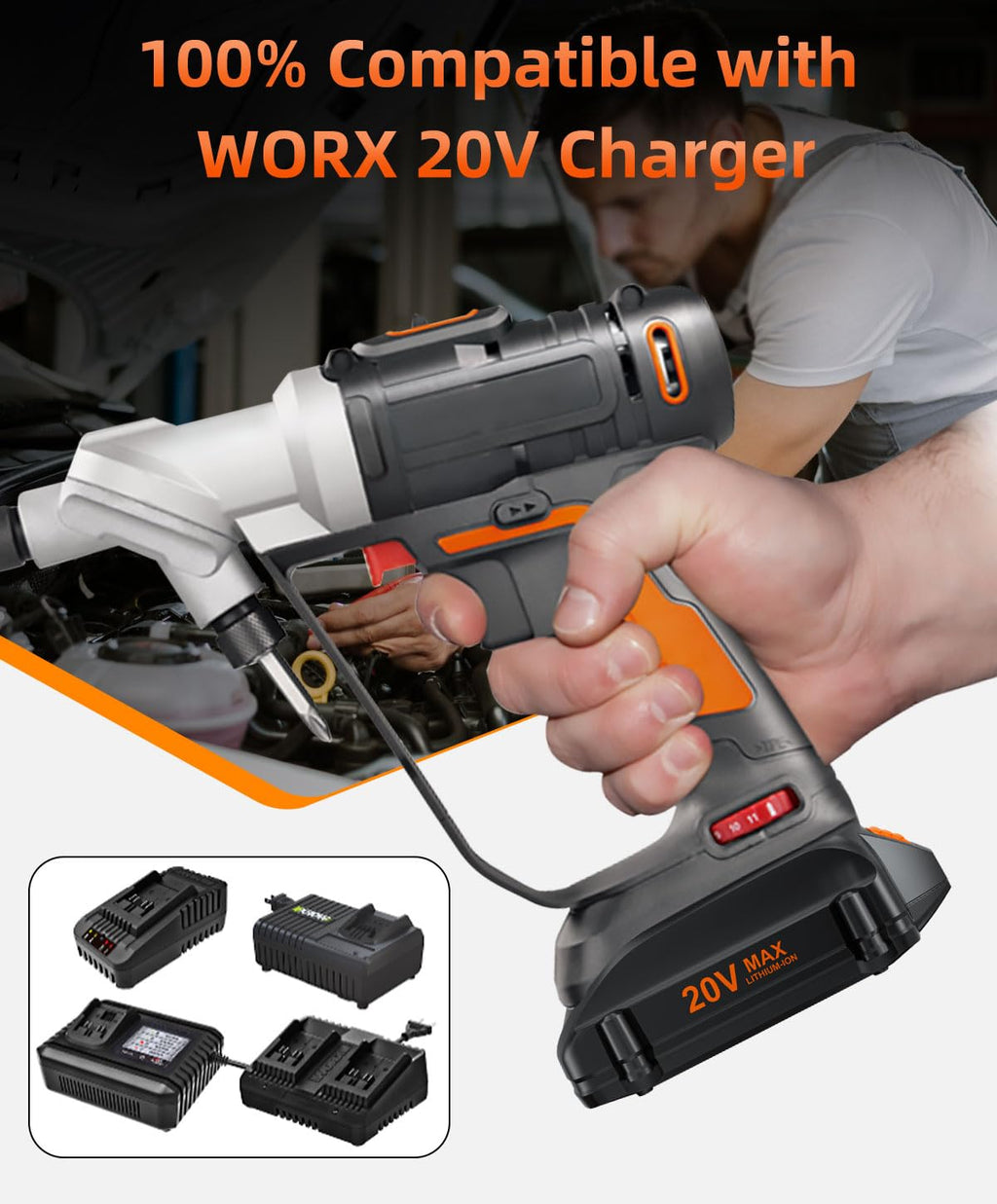 20V 4.0Ah Battery Replacement K15218