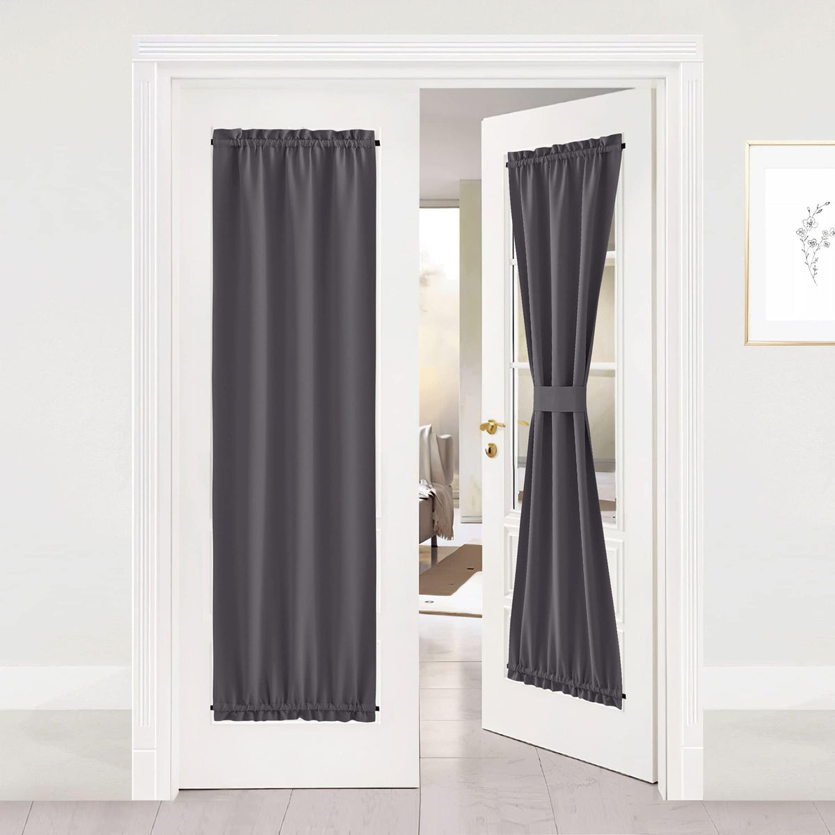 Grey Blackout Thermal Insulated Curtains O4131