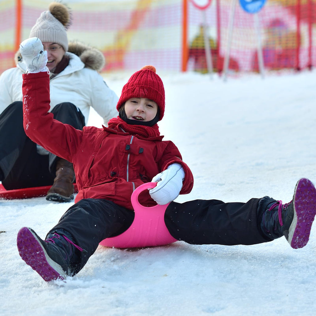 3 Pcs 35 Inch Plastic Snow Sleds with Rope L518441