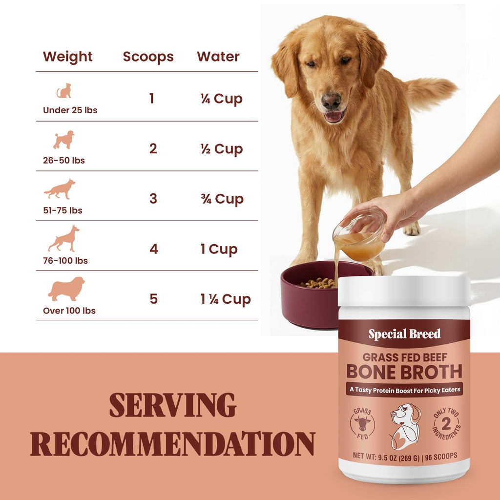 Grass Fed Beef Bone Broth Powder for Dogs and Cats 9.5oz G5554