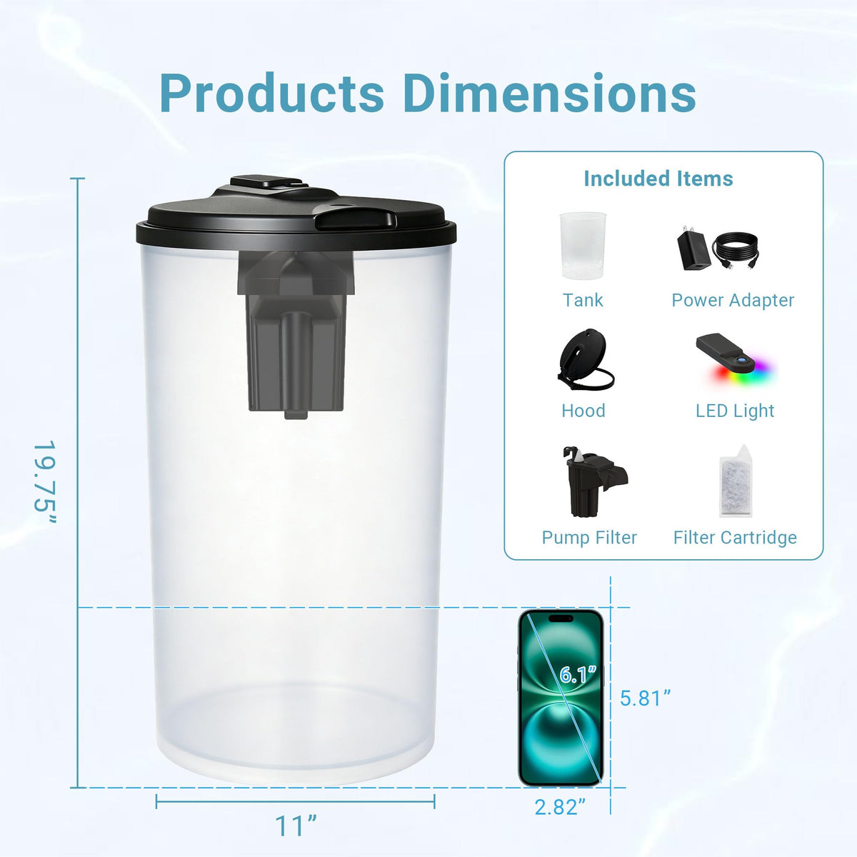 6-Gallon Aquarium Kit with LED Lighting and Power Filter D27990