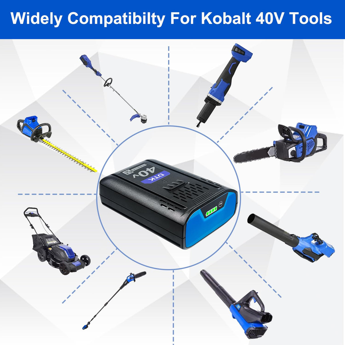 40V 6200mAh Cordless Power Tool Battery P76222