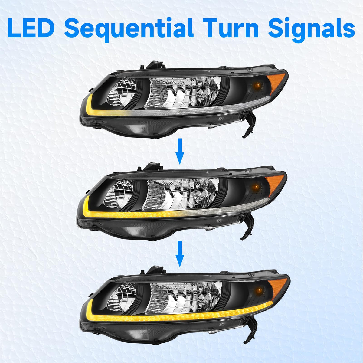 Headlight Assembly for 2006-2011 Honda Civic 2-Door Coupe R64060