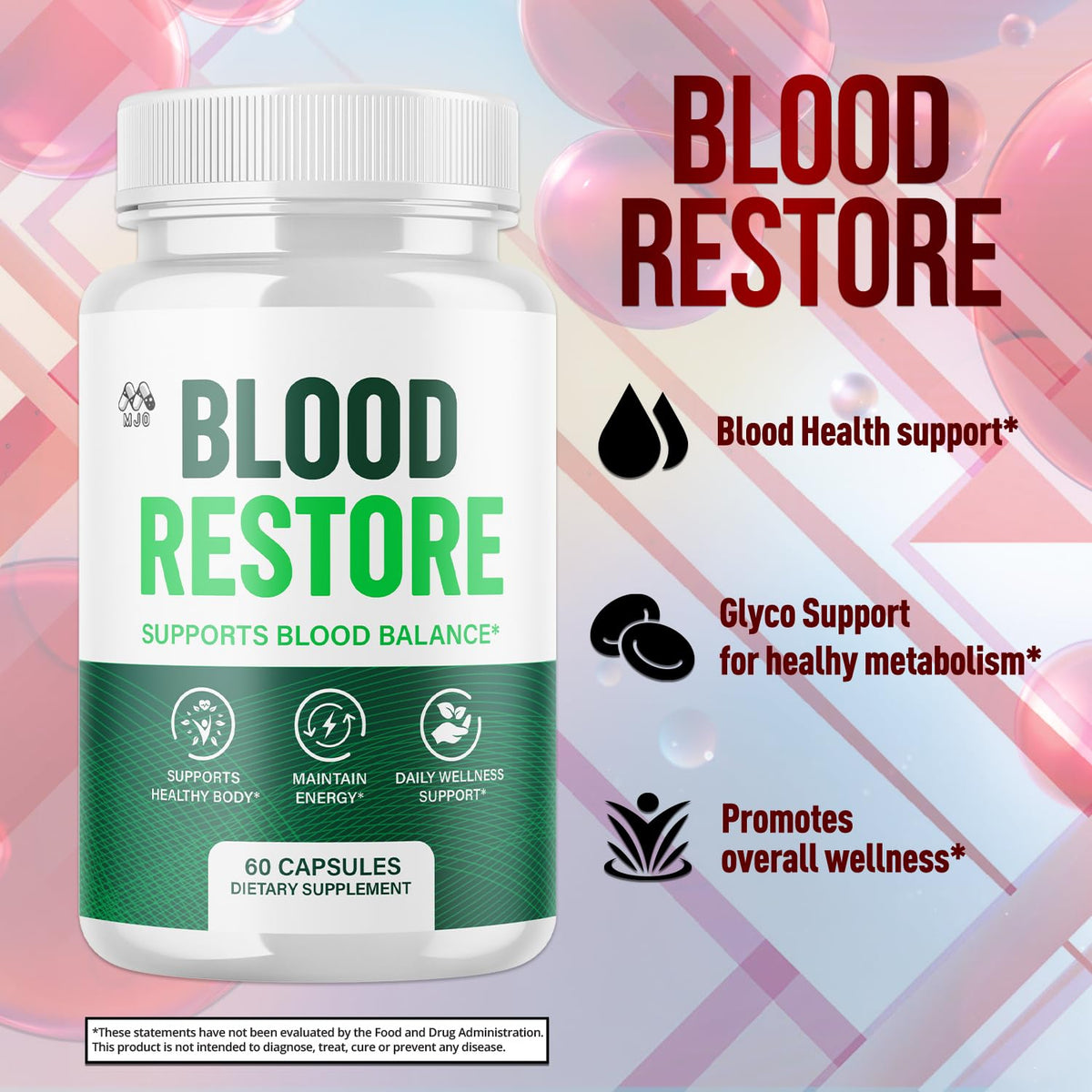 3 Pack Blood Restore Capsules 180 Capsules V645
