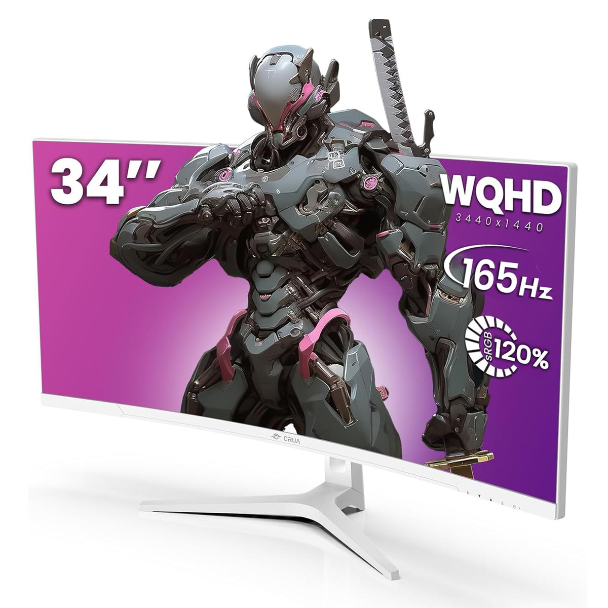 34" White Curved Gaming Monitor X163333