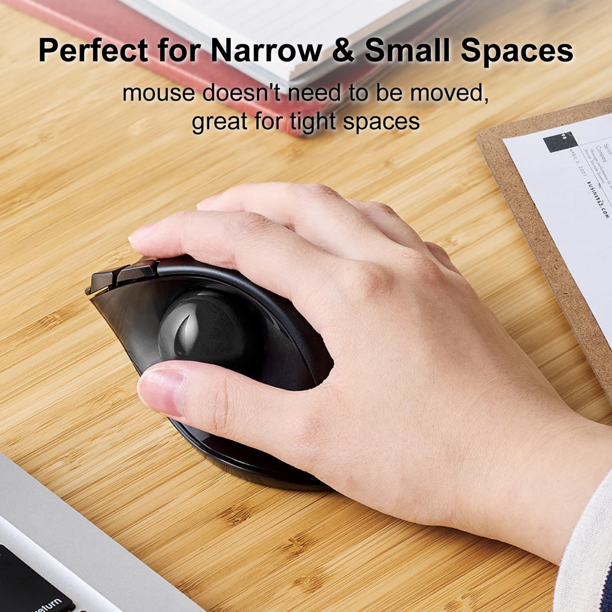 2.4GHz USB Wireless Ergonomic Trackball Mouse H761