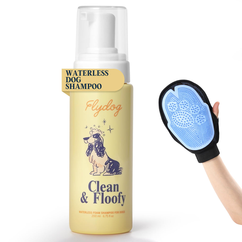 Dry Dog Shampoo with Glove No Rinse Spray Foam Z79895