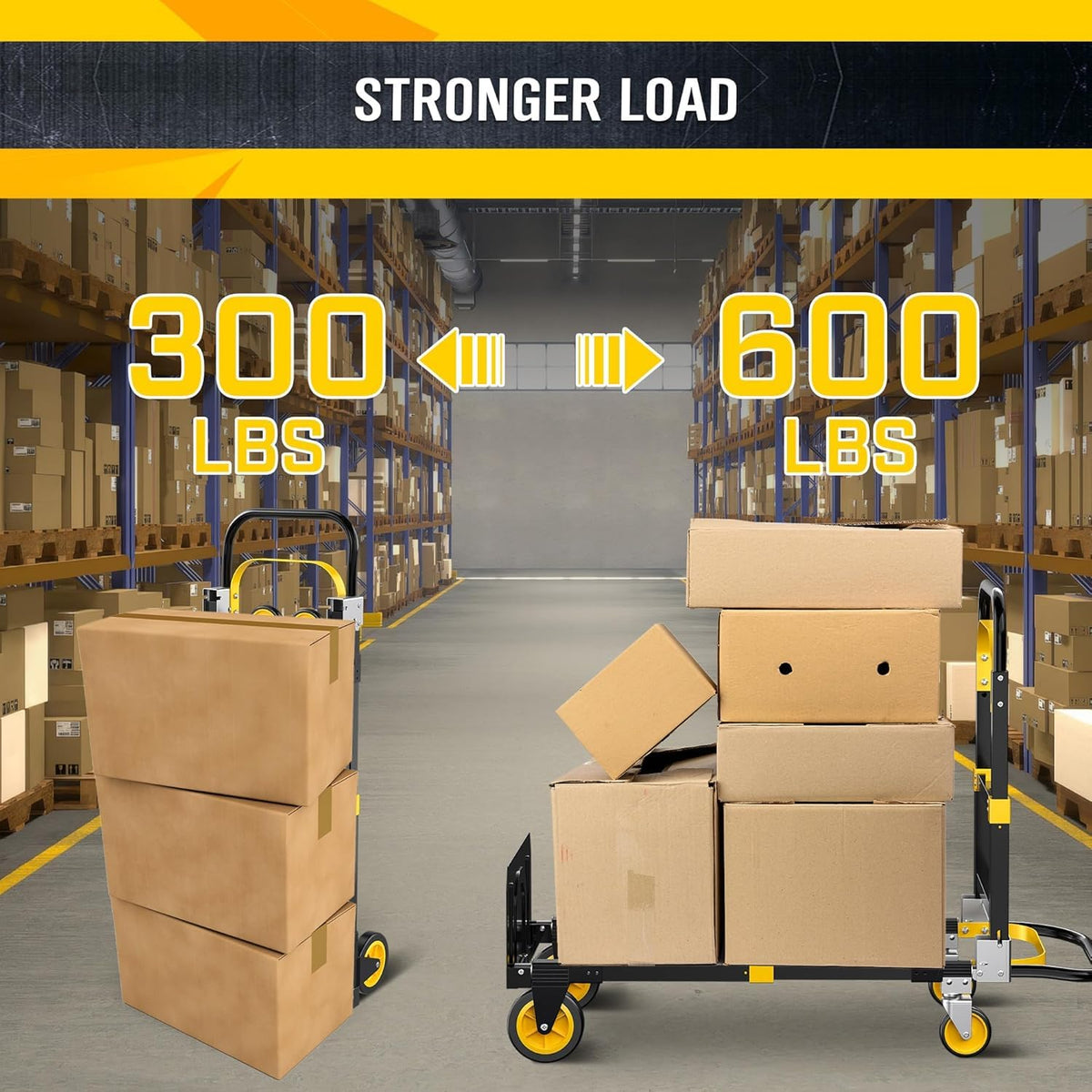 600lbs 3 in 1 Folding Hand Truck Dolly S76579