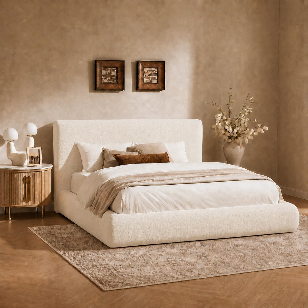Queen Size Upholstered Bed Frame L3637