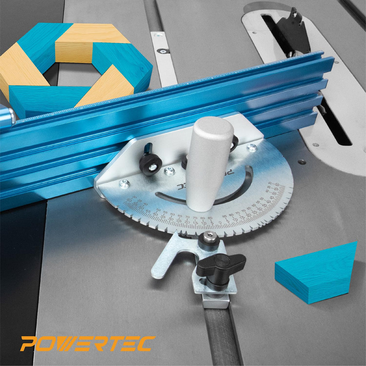 Table Saw Miter Gauge with 27 Angle Stops and T-Slot Miter Bar E899647