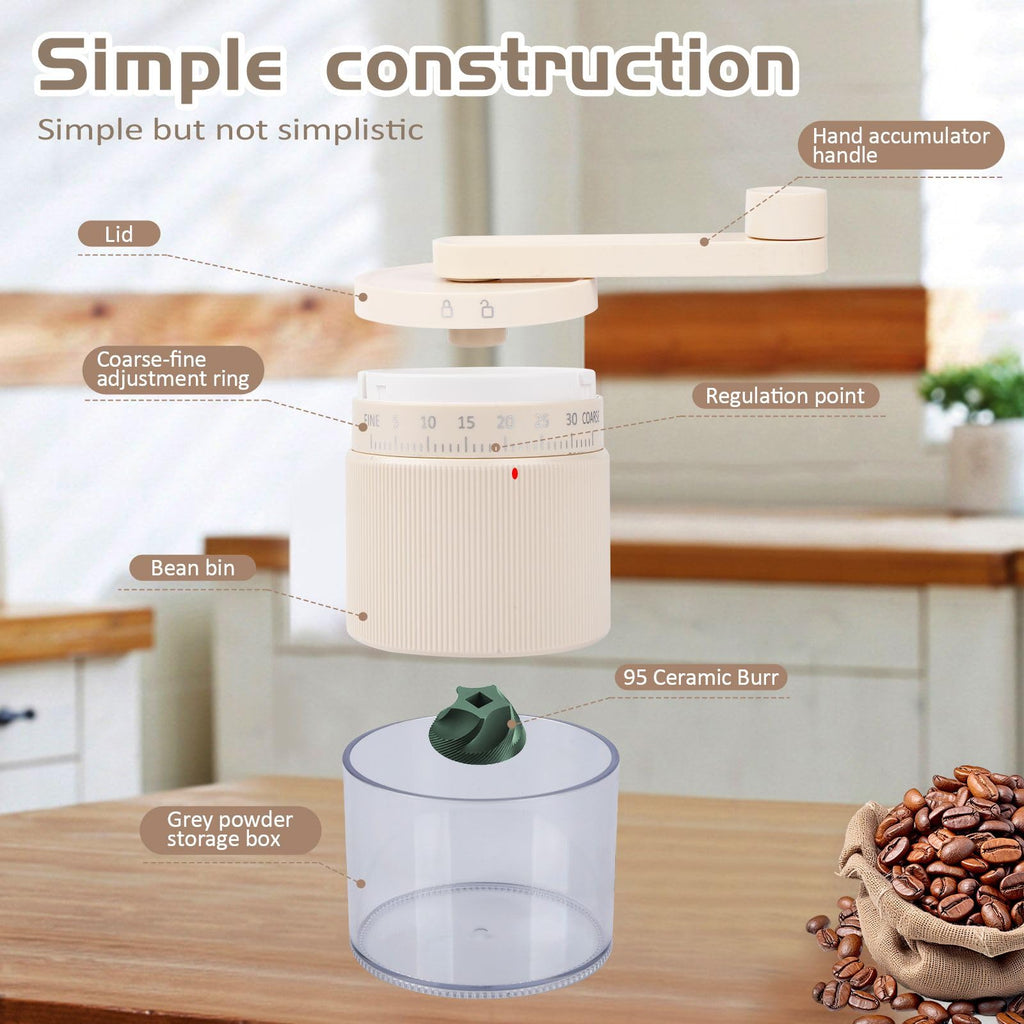 Manual Coffee Grinder with Ceramic Conical Burr U22578