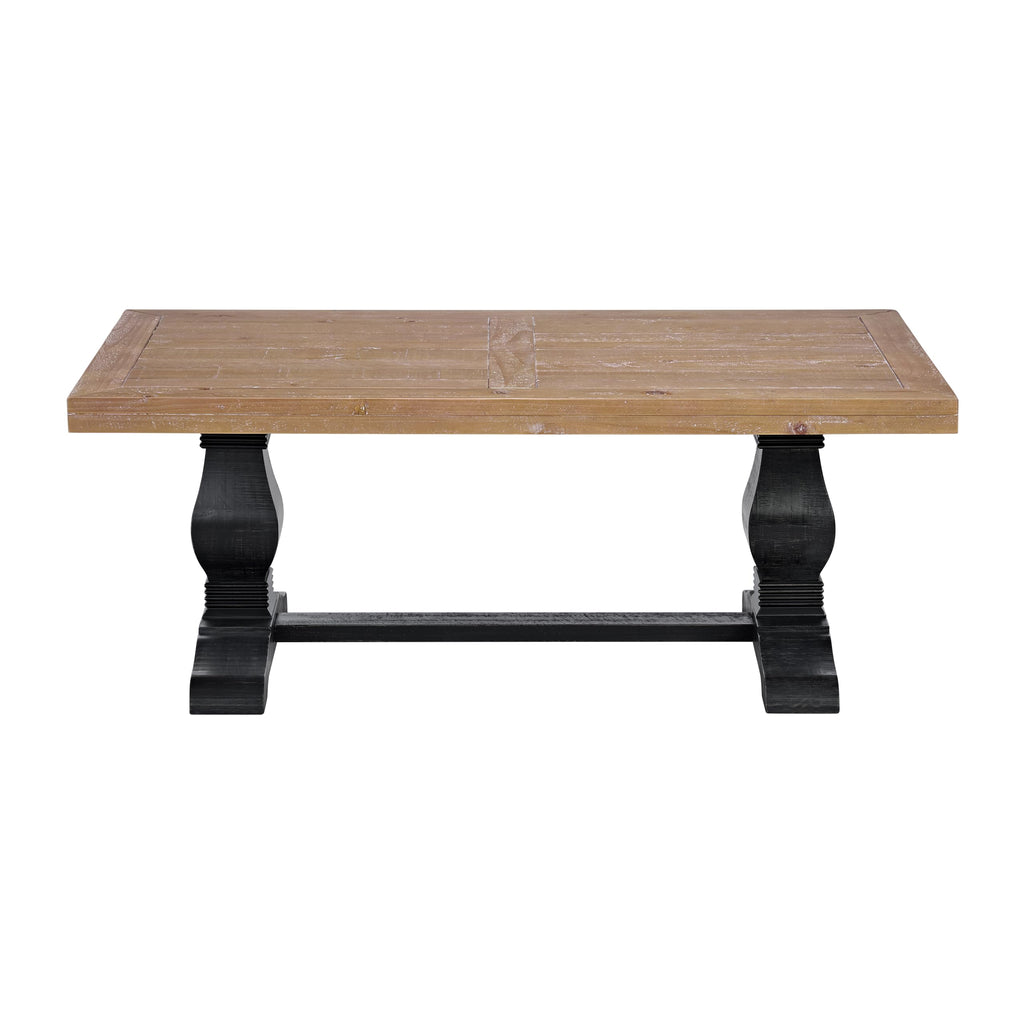 Solid Wood Coffee Table, Black and Driftwood G7424
