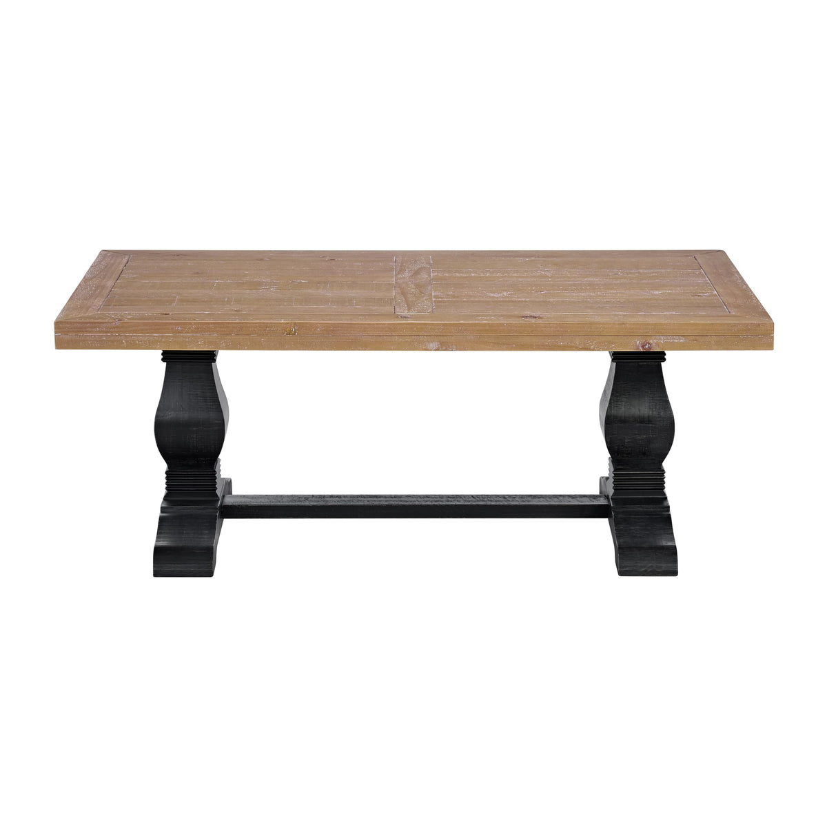 Solid Wood Coffee Table, Black and Driftwood G7424
