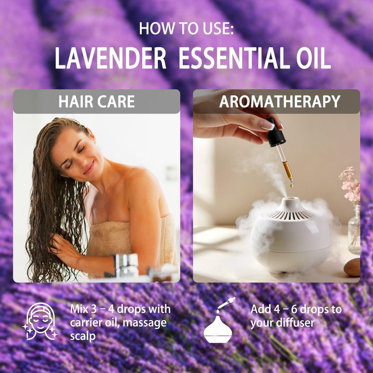 Lavender and Geranium Essential Oil 4 Fl Oz V795