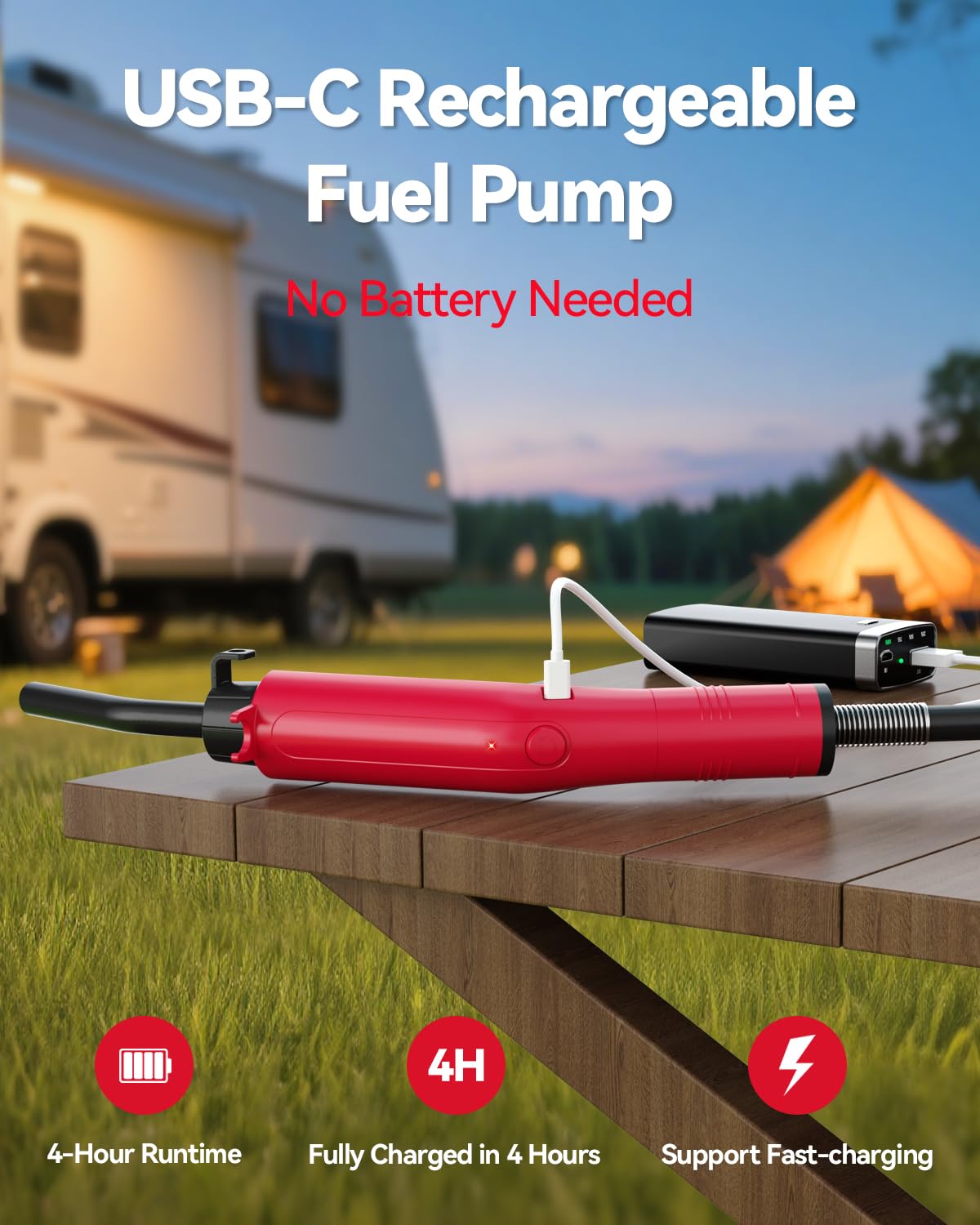3GPM USB Rechargeable Electric Siphon Pump H376038