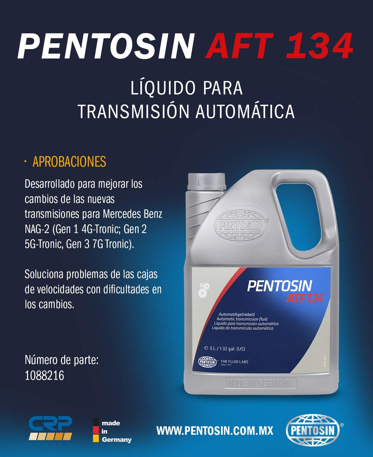 Red 5 Liter Automatic Transmission Fluid G164