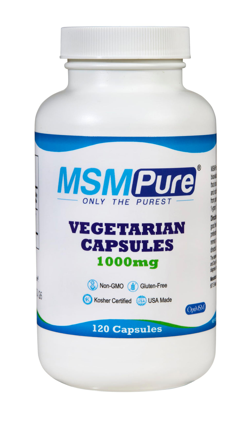 MSM 1000mg Vegetarian Capsules 120 Count V4669