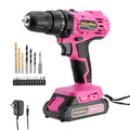 Pink 20V Cordless Drill Set with Battery and Charger J19669