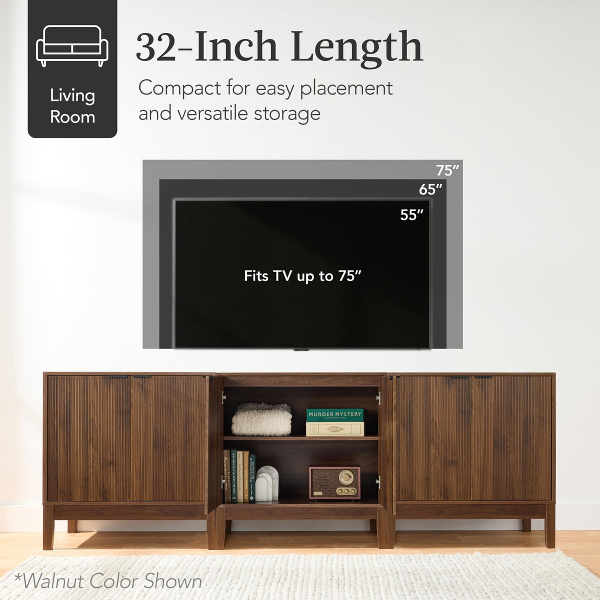 2-Door Storage Cabinet with Adjustable Shelves R116