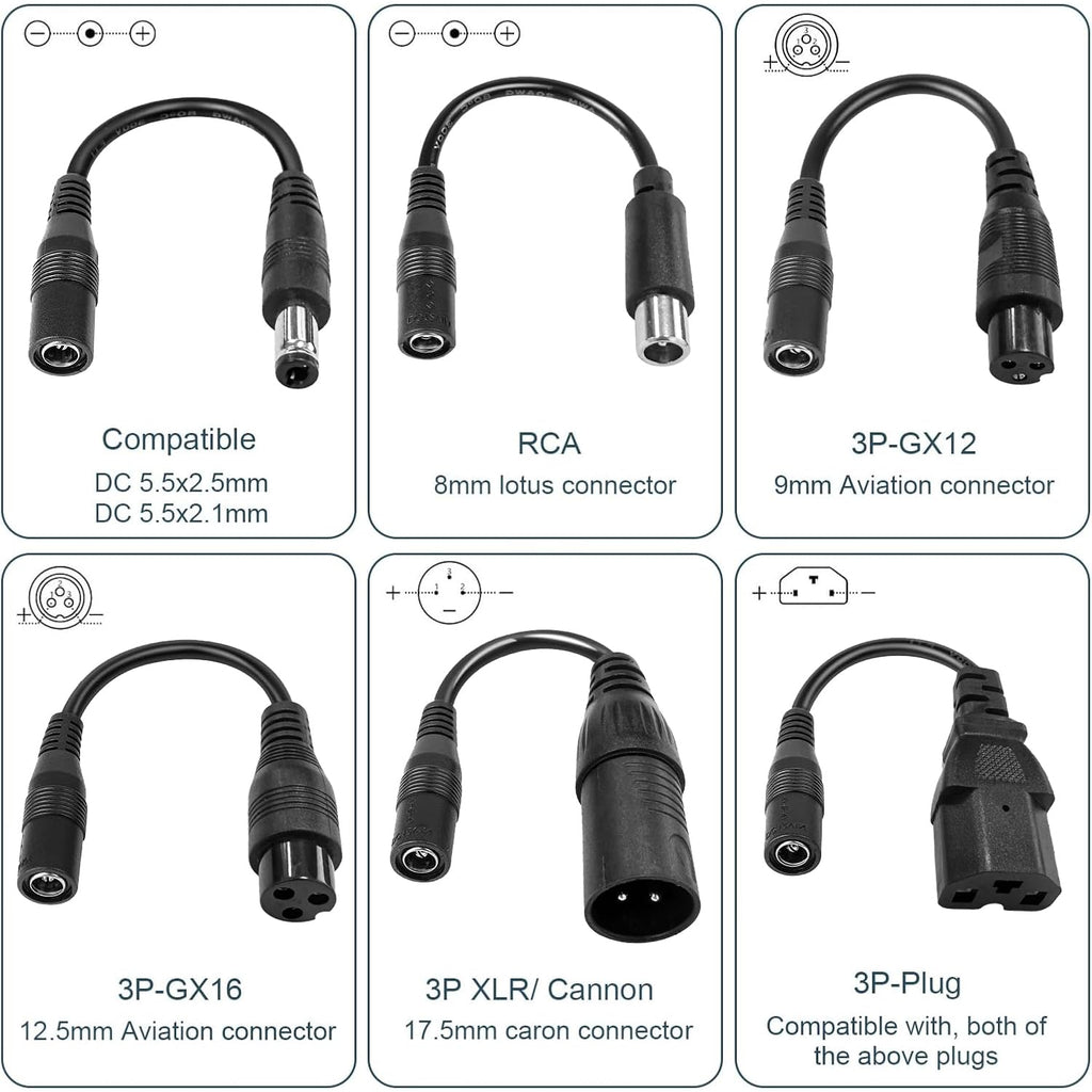 54.6V 3A Electric Scooter Charger 6 in 1 Plugs B76843