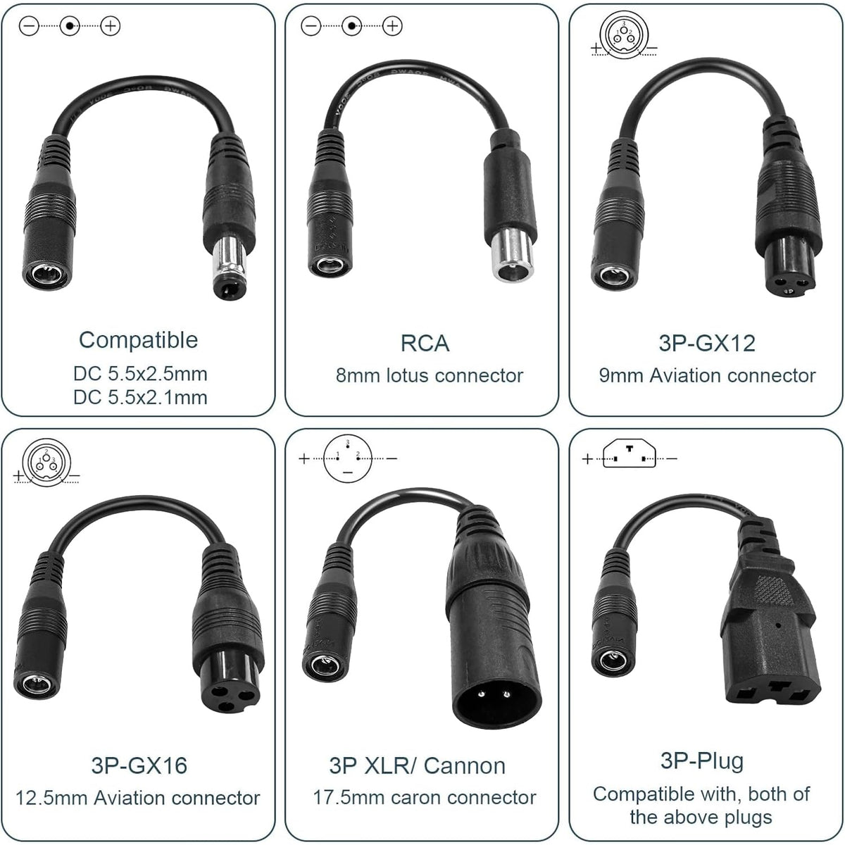 54.6V 3A Electric Scooter Charger 6 in 1 Plugs B76843