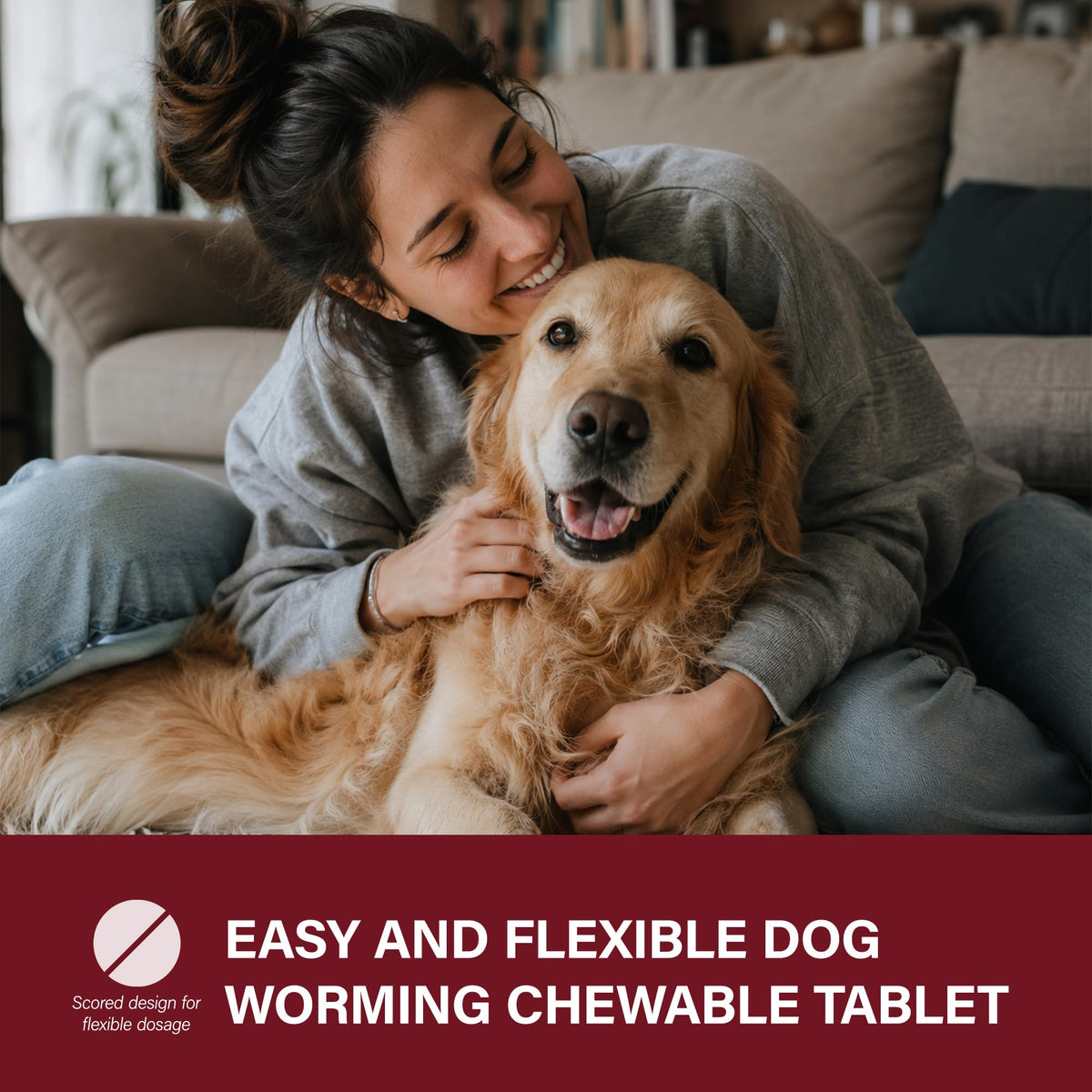 Dog Dewormer 30 Tablets Beef Flavor R3619