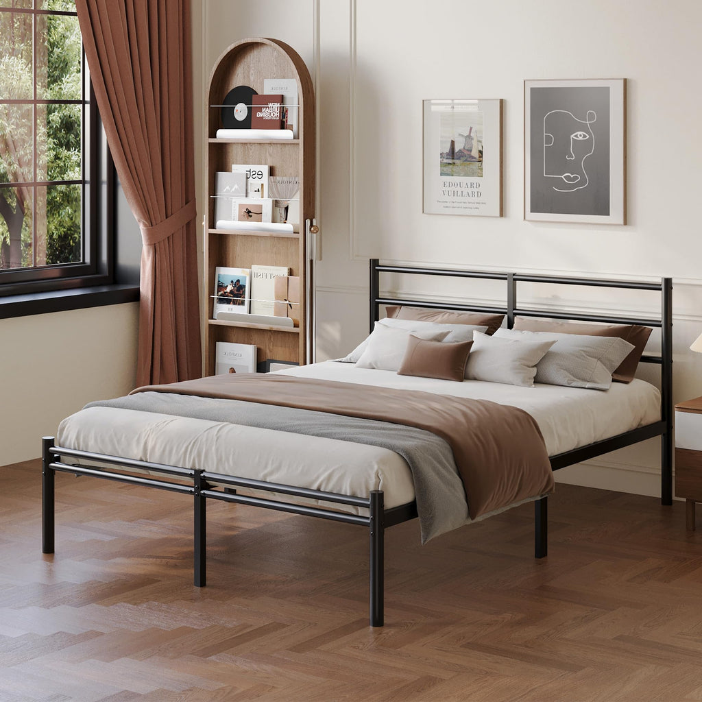 Full Size Bed Frame with Headboard and Footboard H476