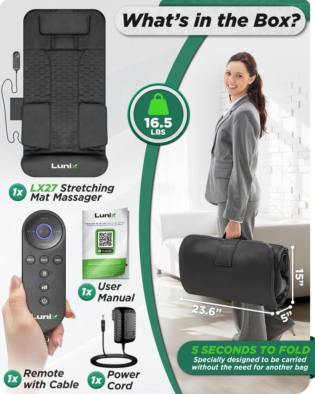 Heated Stretching Mat Massager L534