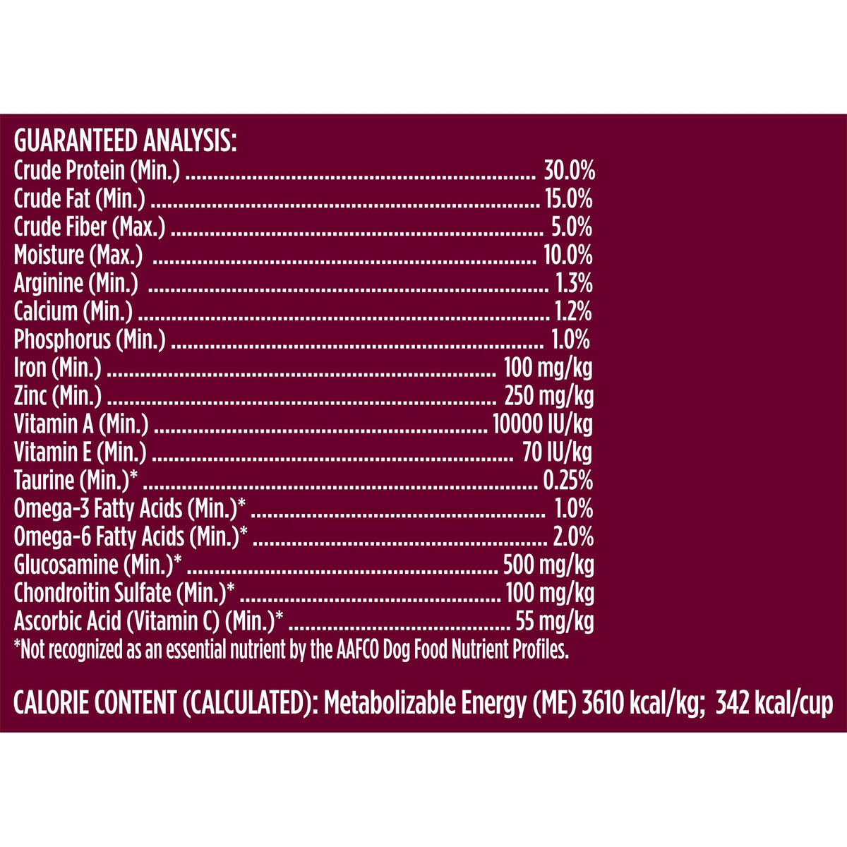 High Protein Dry Dog Food 4 lb. Bag A448