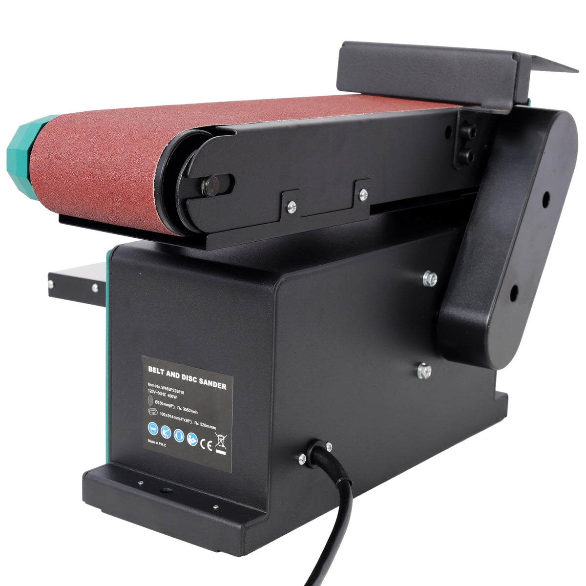 4" x 36" Belt 6" Disc Sander Combo, 120V/60Hz Bench Sander Y485221