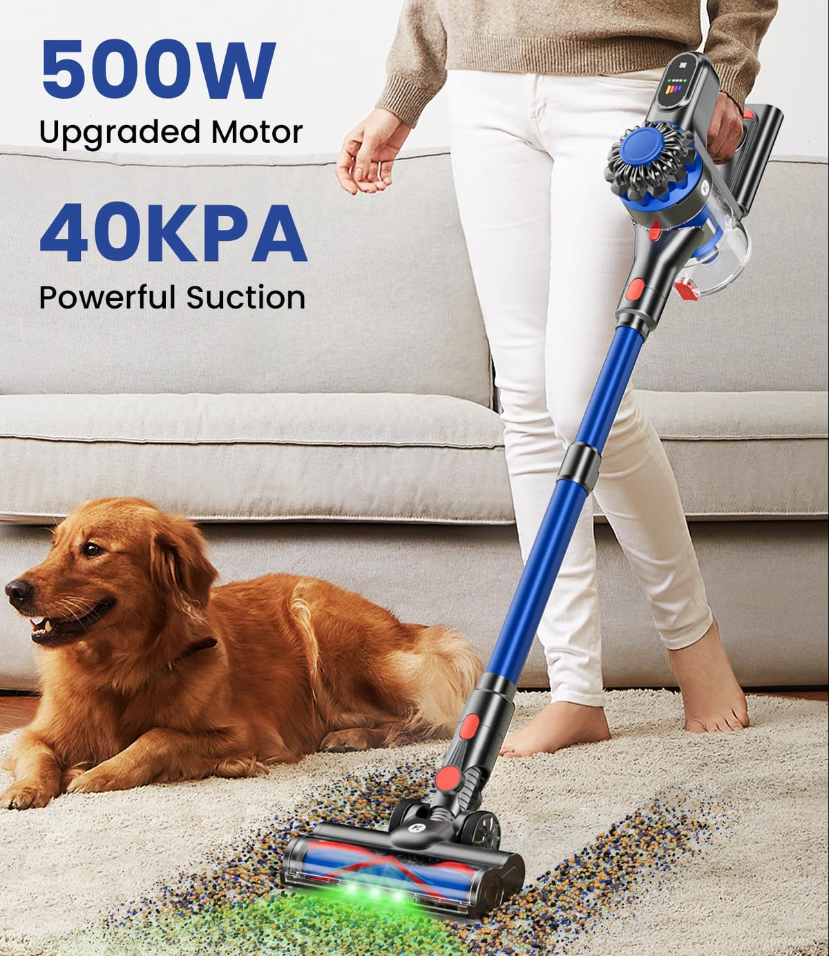 500W 40Kpa Cordless Stick Vacuum Cleaner Q260