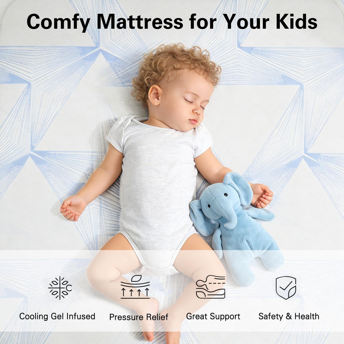 6 Inch Gel Memory Foam Twin Size Mattress U5401