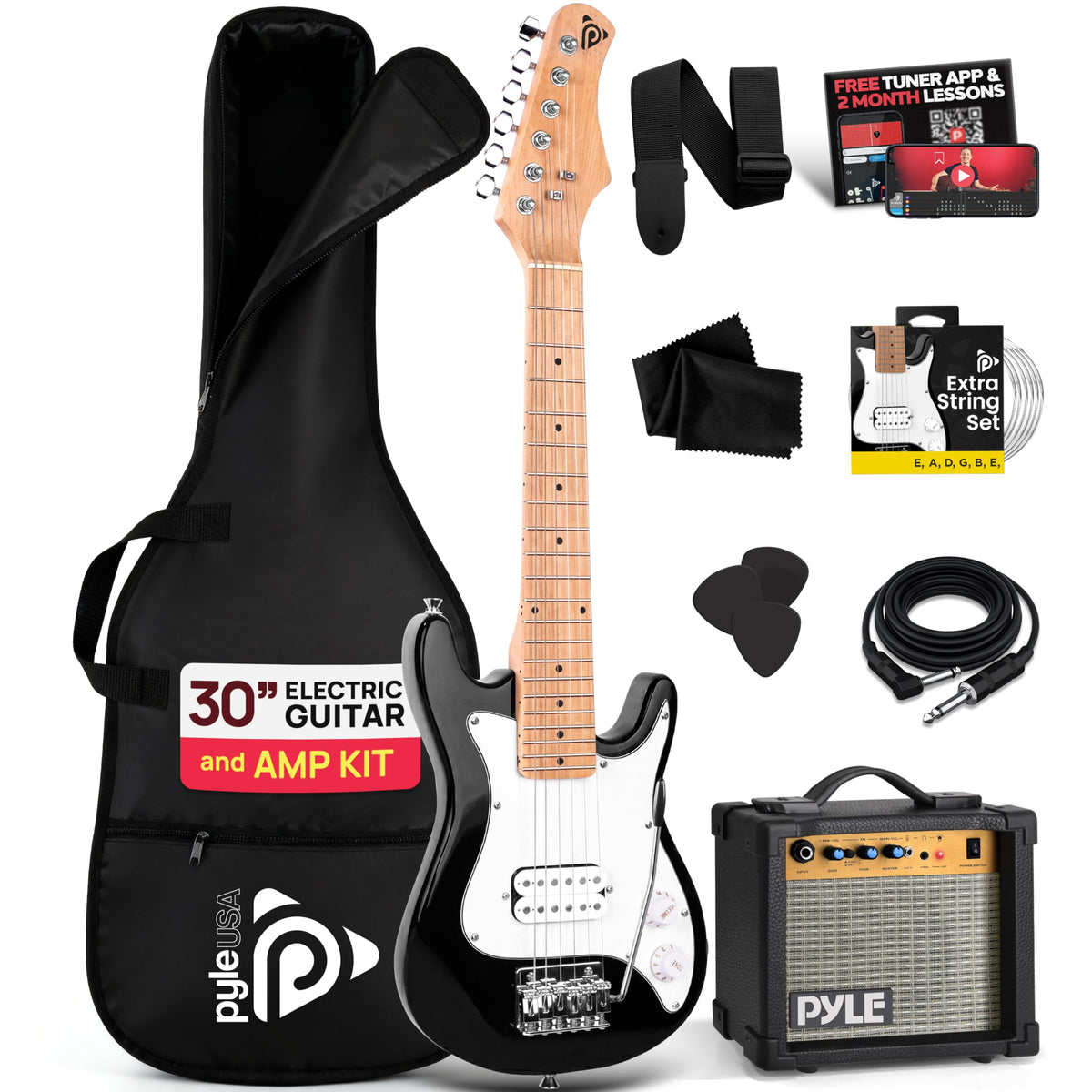 Kids Electric Guitar Starter Kit with Amplifier X741554