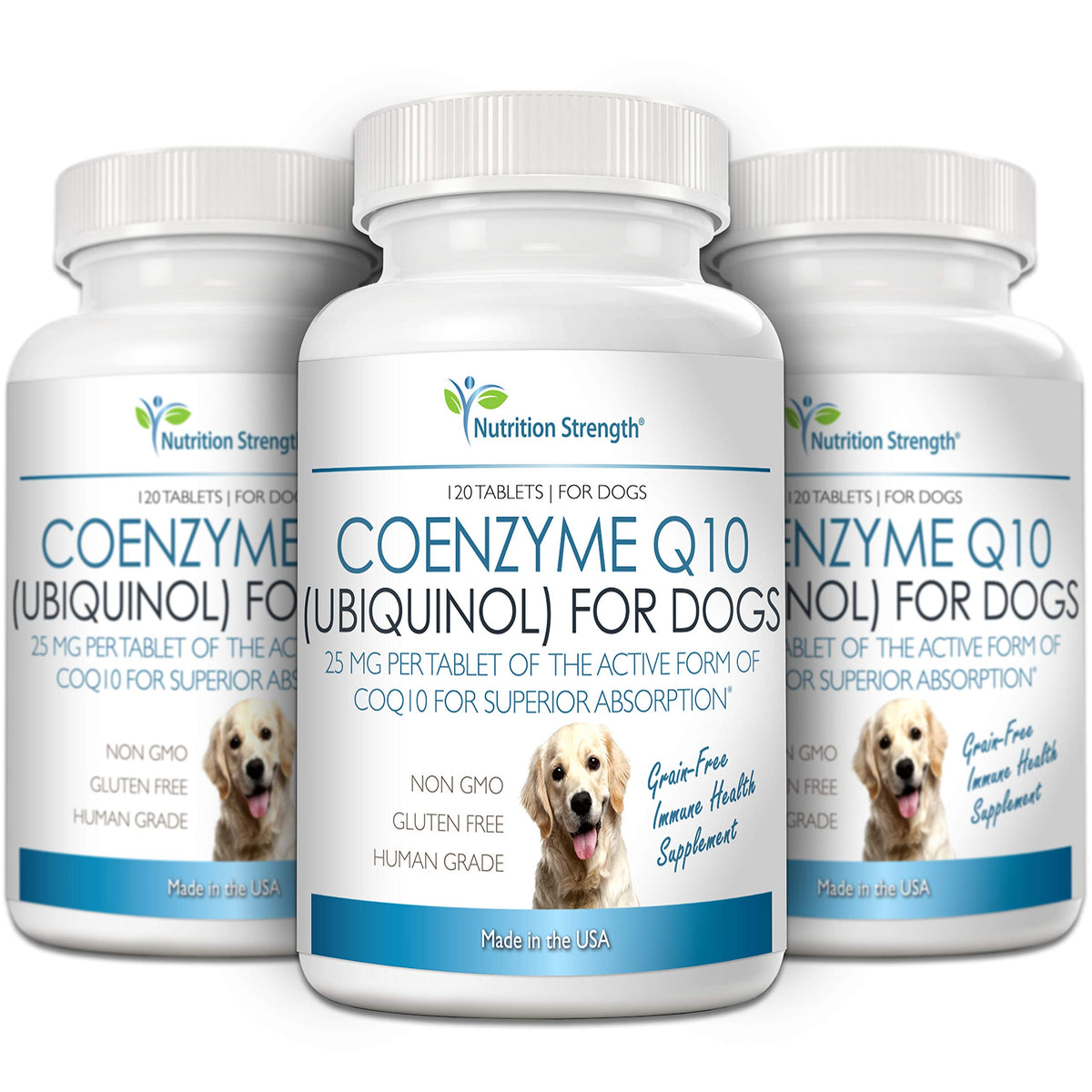 Coenzyme Q10 for Dogs Grain-Free Supplement, 120 Chewable Tablets Q246184