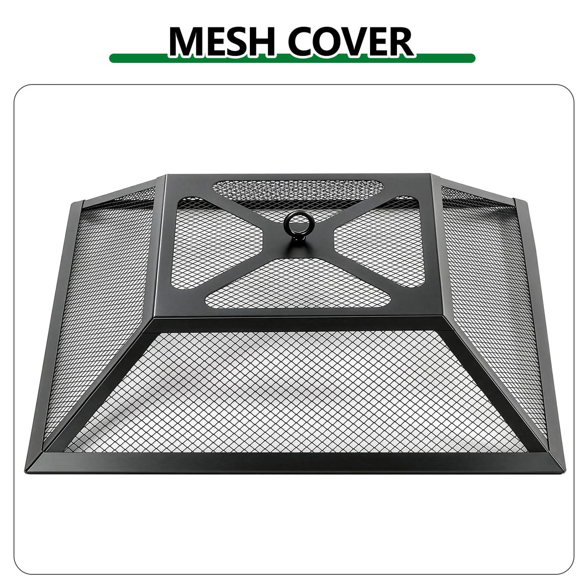 32 Inch Square Metal Patio Fire Pit Table X3546