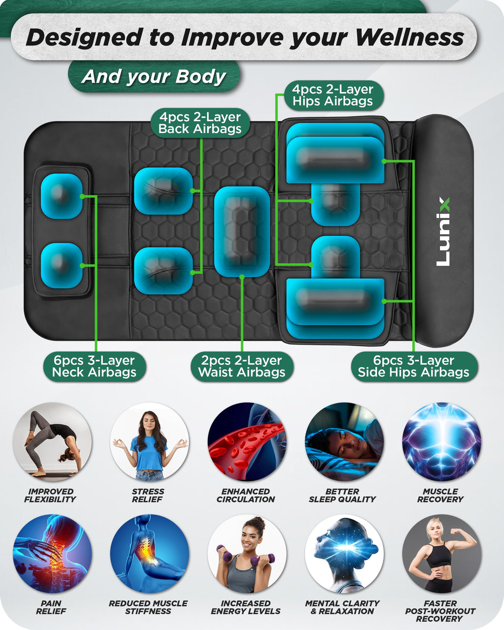 Heated Stretching Mat Massager L534