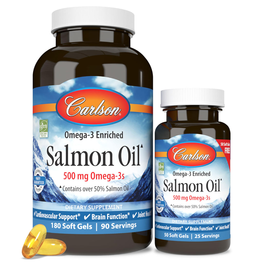 Salmon Oil 500 mg Omega-3s 180 + 50 Softgels K20528