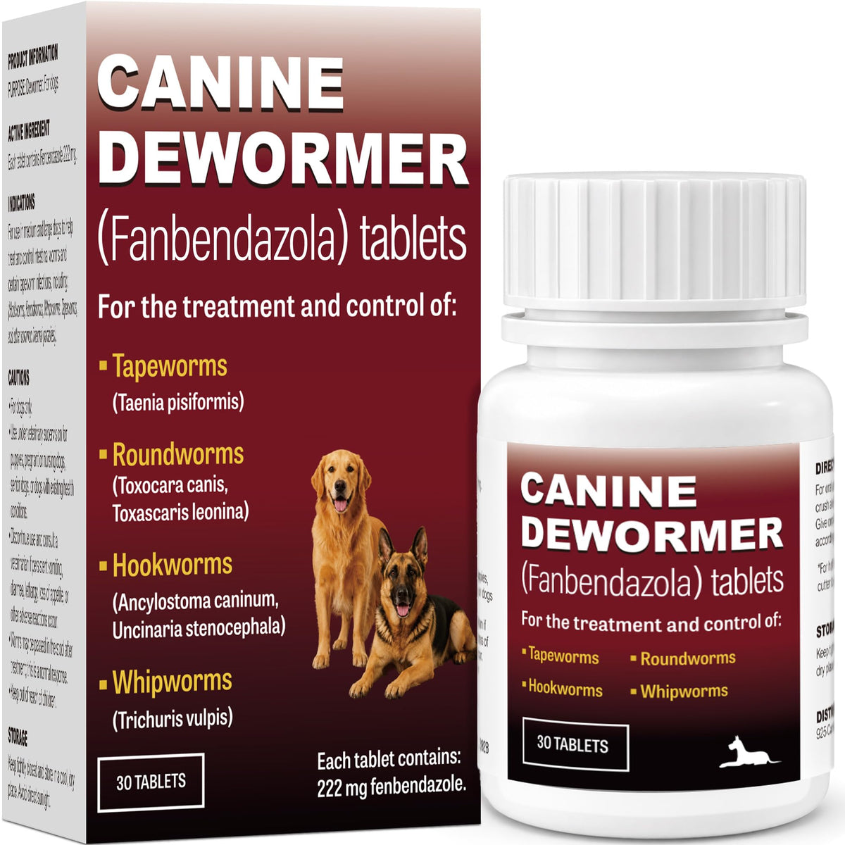 Dog Dewormer 30 Tablets Beef Flavor R3619