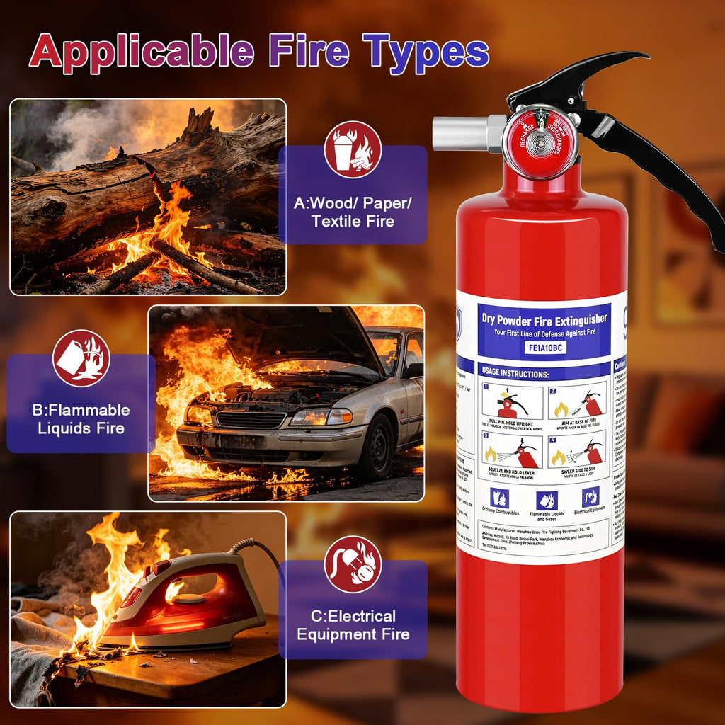 2 Pack 2.5 lb ABC Dry Chemical Fire Extinguishers N343507