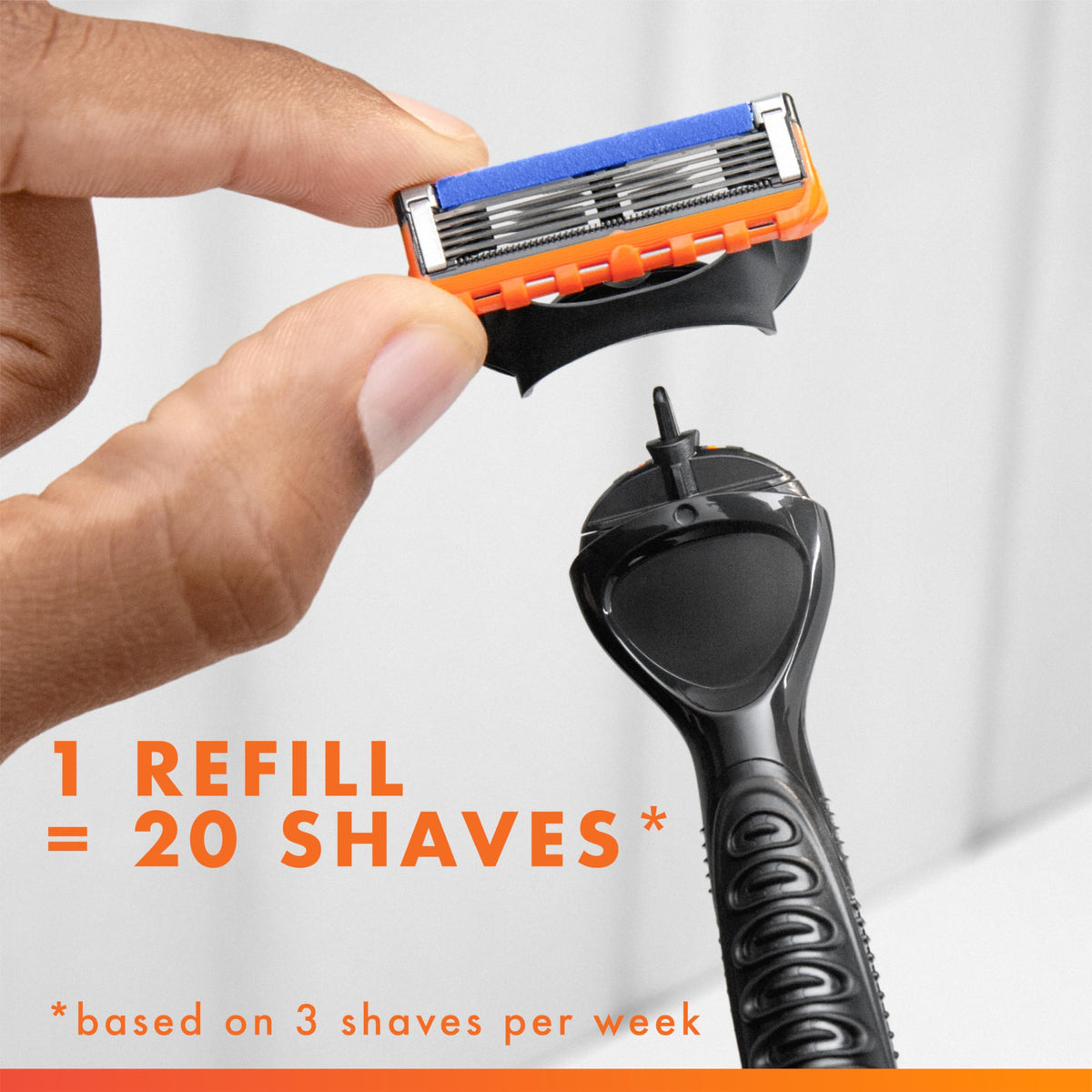 5-Blade Razor Refills with Precision Trimmer, 6 Count D3378